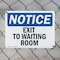 Signmission Exit Sign, Plastic, 10 in W, 7 in H, Exit To Waiting Room OS-2PACK-NS-P-710-L-12261 - alternate 5
